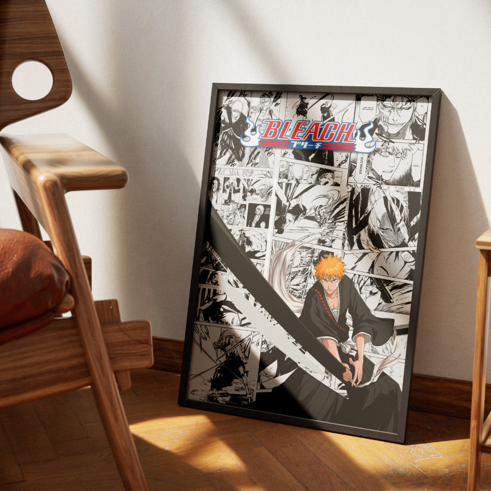 Bleach Ichigo Kurosaki Digital Poster – Anime Manga Wall Art