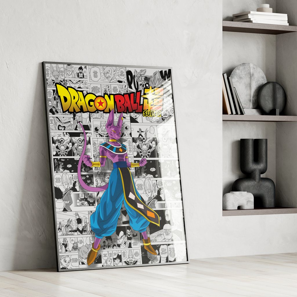 Dragon Ball Super Beerus Digital Poster – Anime Manga Wall Art