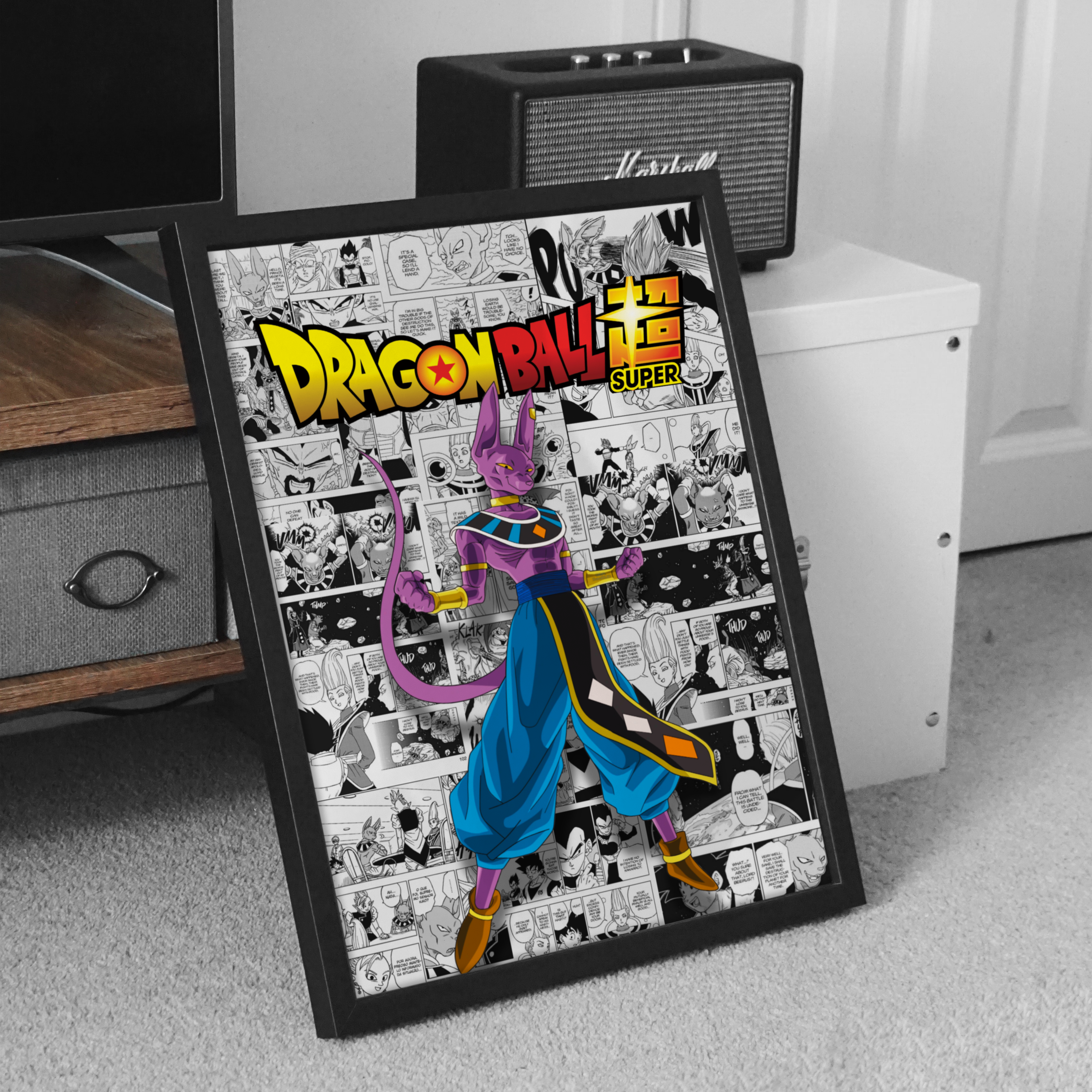 Dragon Ball Super Beerus Digital Poster – Anime Manga Wall Art