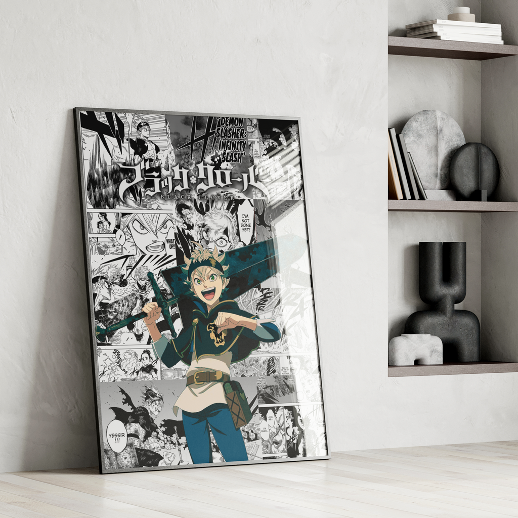 Black Clover Asta Digital Poster – Anime Manga Wall Art