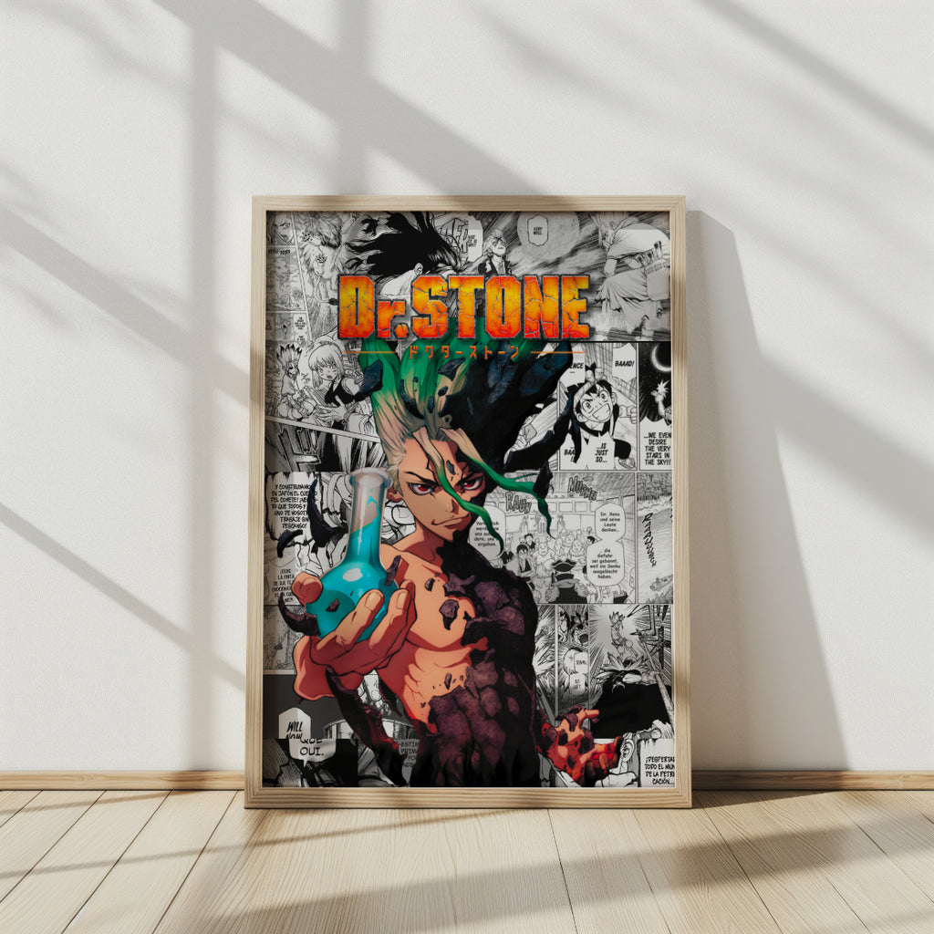 Dr. Stone Senku Digital Poster – Anime Manga Wall Art