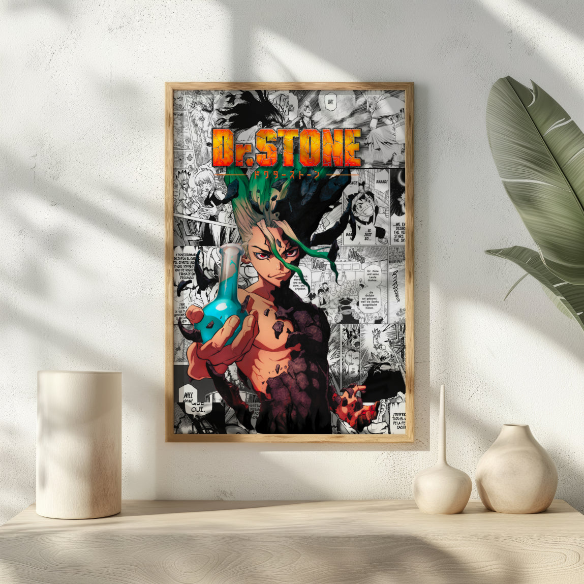 Dr. Stone Senku Digital Poster – Anime Manga Wall Art