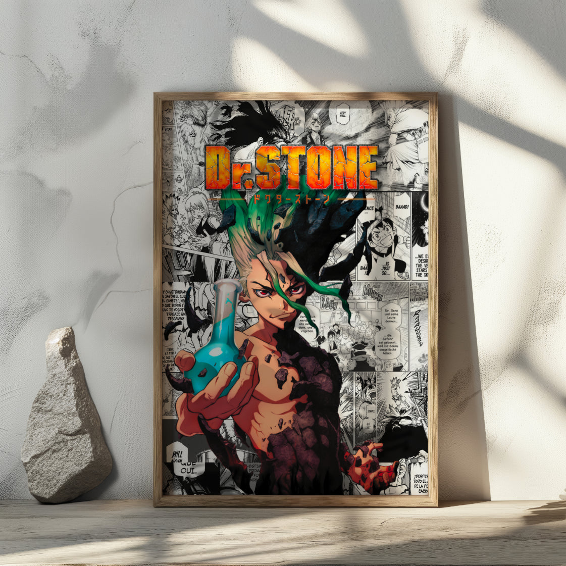 Dr. Stone Senku Digital Poster – Anime Manga Wall Art