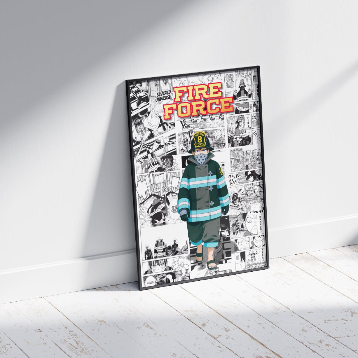 Fire Force Anime Digital Poster – Manga Panel Wall Art Print