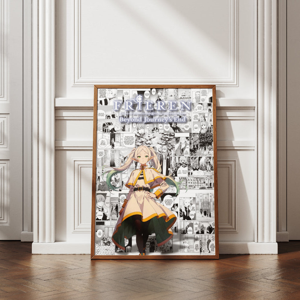 Frieren Beyond Journey’s End Digital Poster – Fantasy Anime Manga Wall Art
