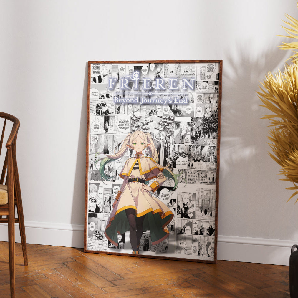 Frieren Beyond Journey’s End Digital Poster – Fantasy Anime Manga Wall Art