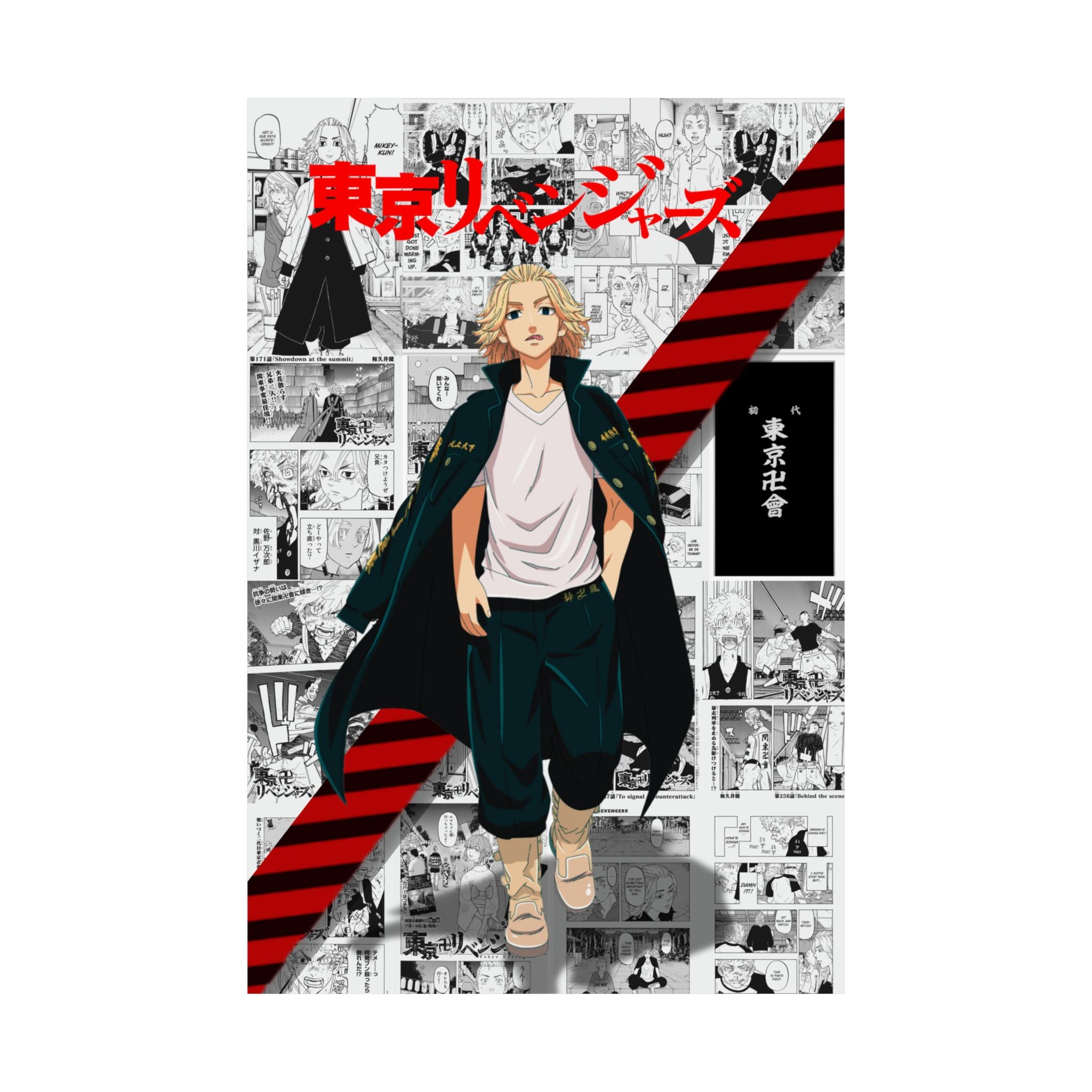 Tokyo Revengers Mikey Anime Poster – Manga Panel Digital Wall Art