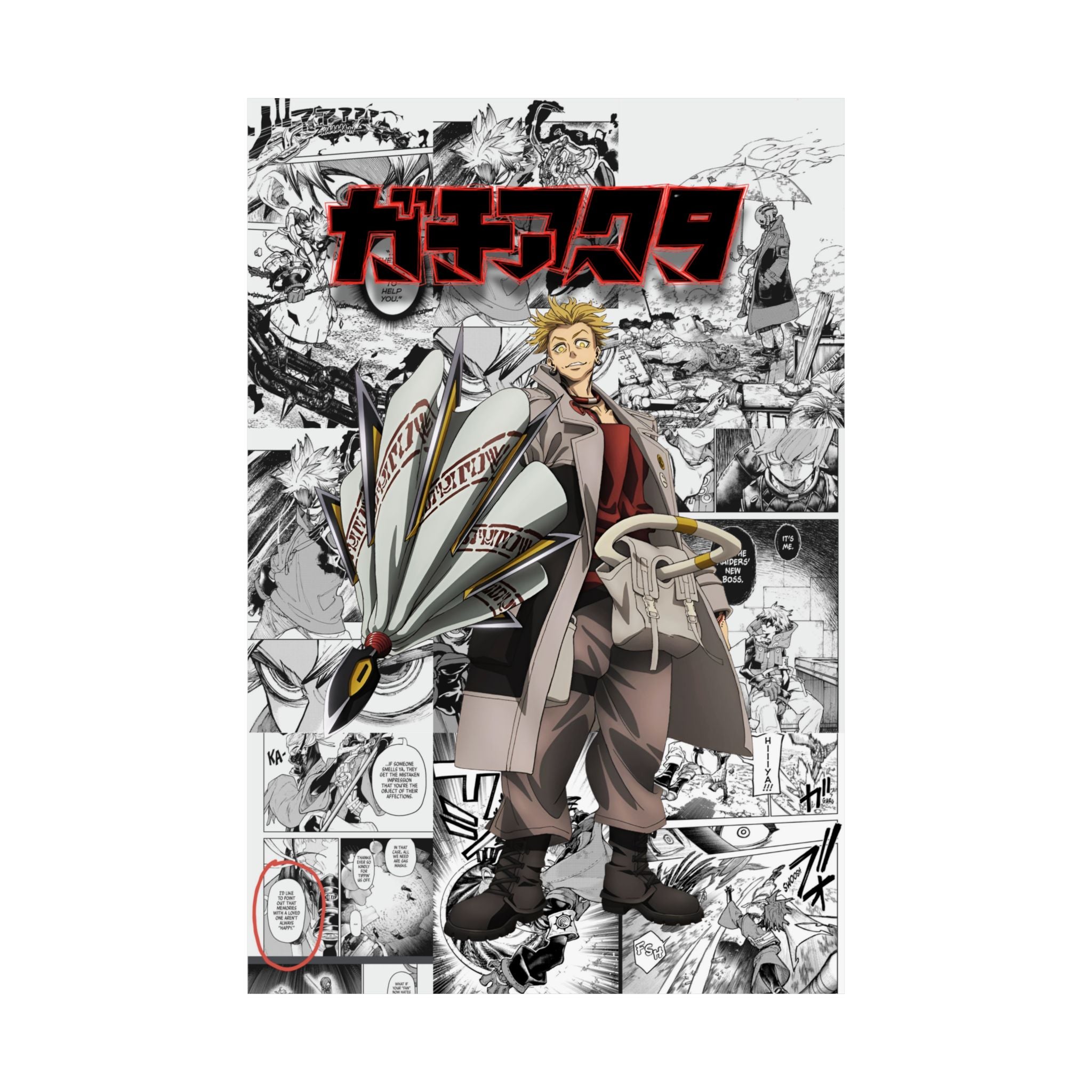 Gachiakuta Engine Digital Poster – Dark Manga Anime Wall Art