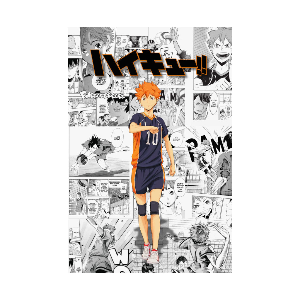 Haikyuu Shoyo Hinata Digital Poster – Anime Manga Volleyball Wall Art