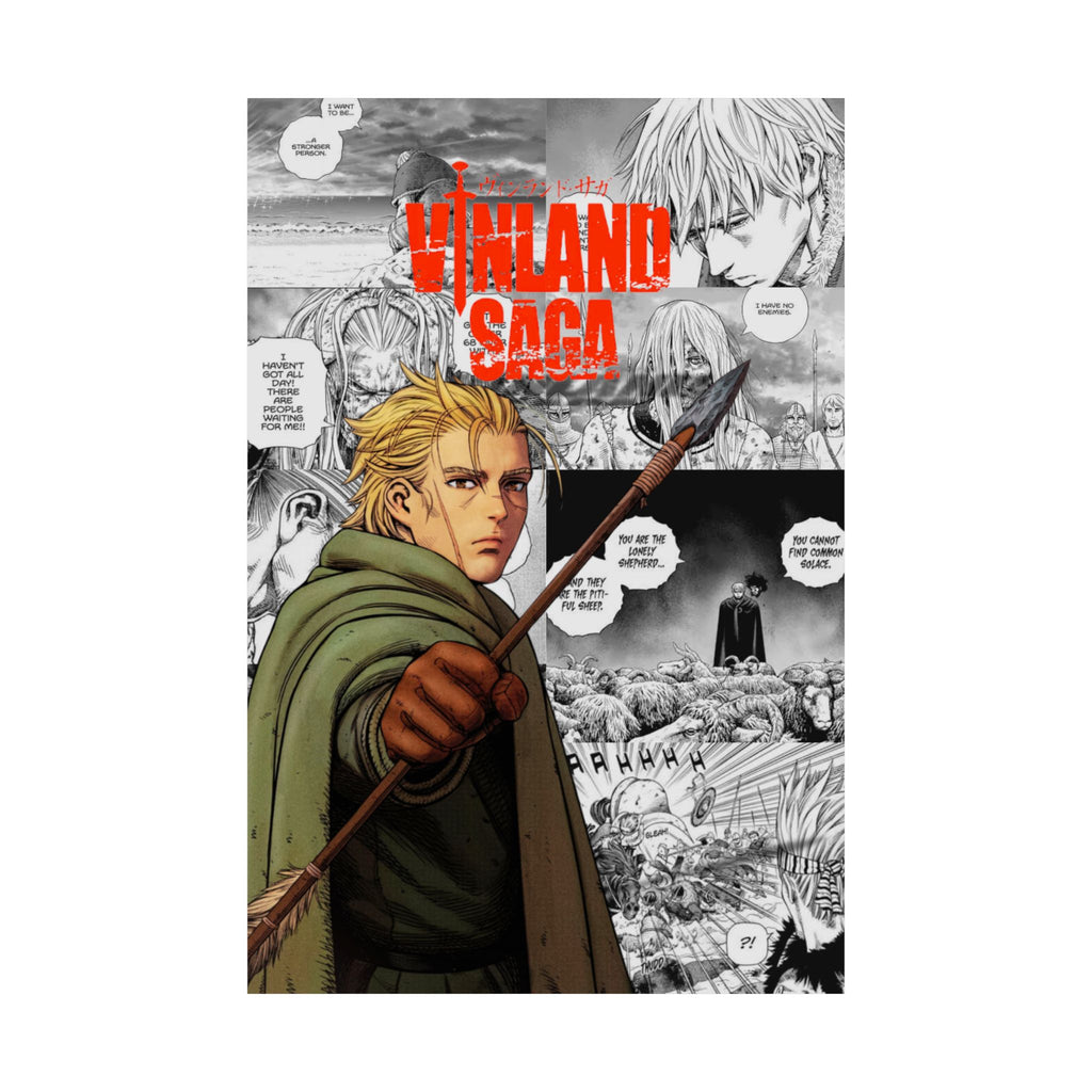 Vinland Saga Thorfinn Digital Poster – Viking Anime Manga Wall Art
