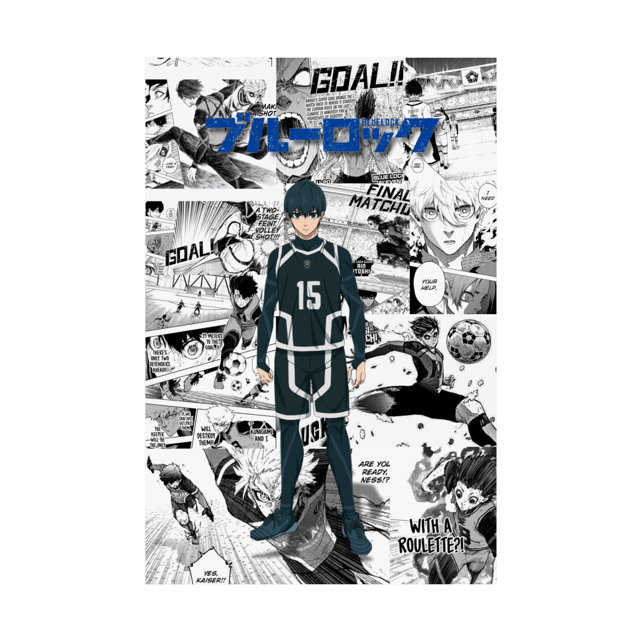 Blue Lock Isagi Yoichi Poster Printable – Anime Soccer Manga Wall Art