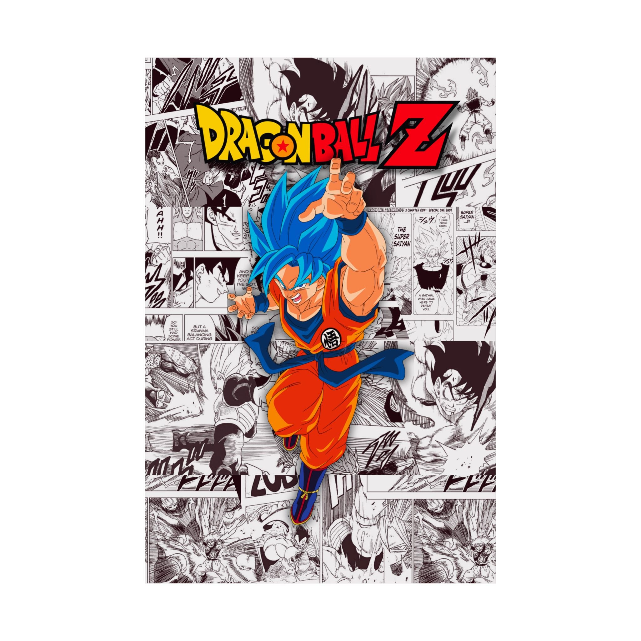 Dragon Ball Z Goku Digital Poster – Anime Manga Wall Art