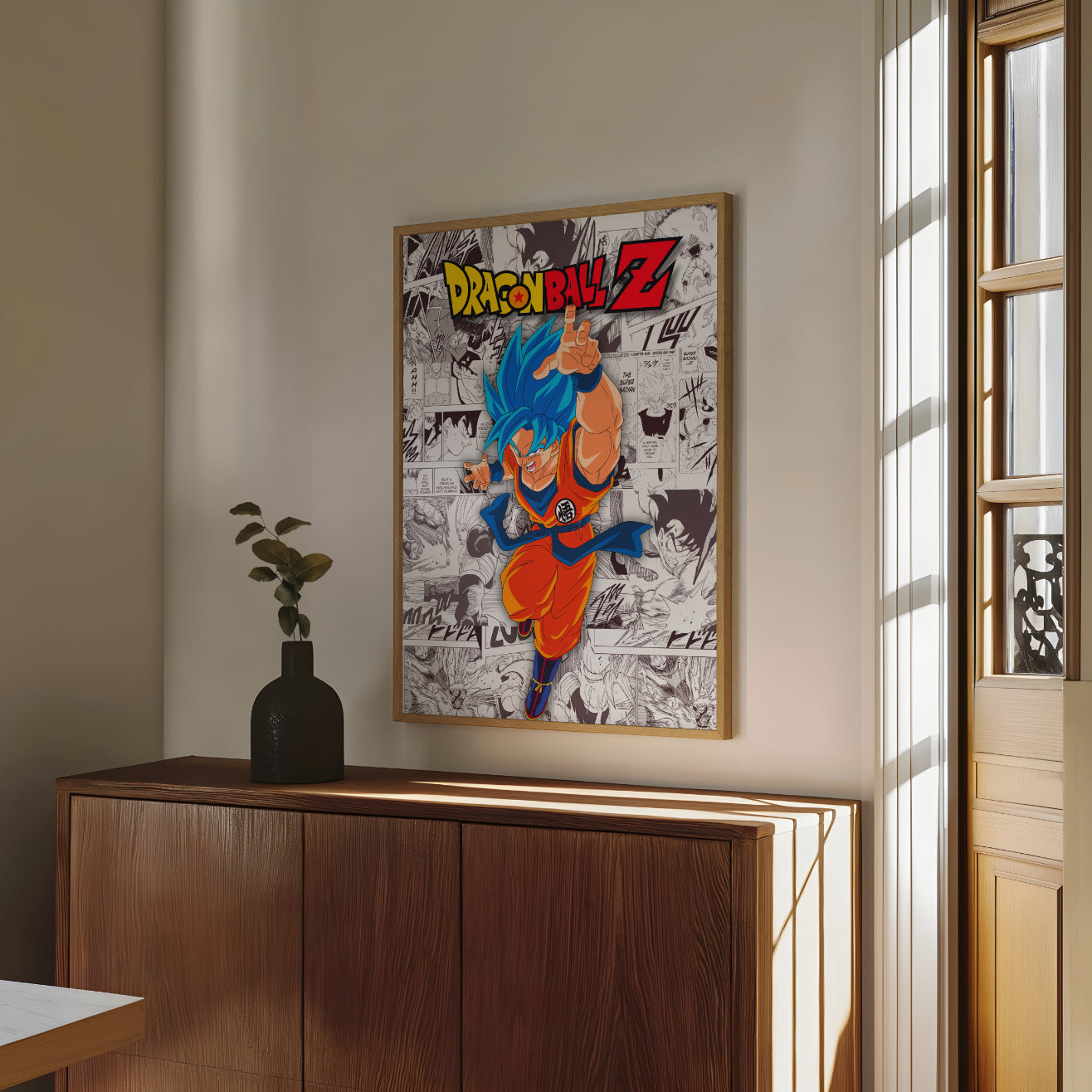 Dragon Ball Z Goku Digital Poster – Anime Manga Wall Art