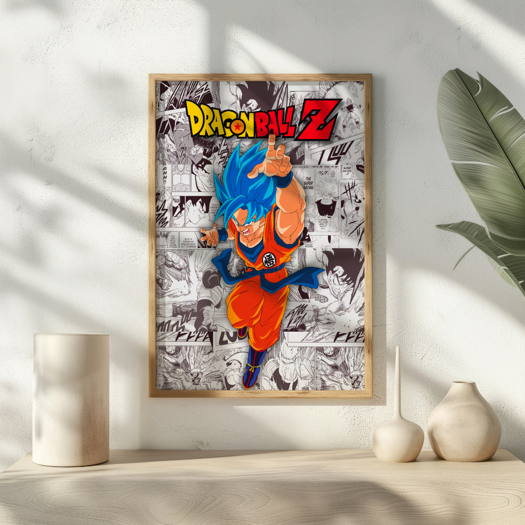 Dragon Ball Z Goku Digital Poster – Anime Manga Wall Art
