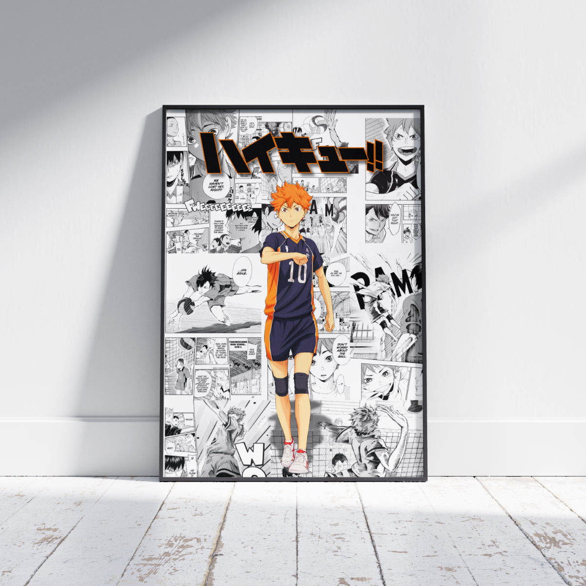 Haikyuu Shoyo Hinata Digital Poster – Anime Manga Volleyball Wall Art