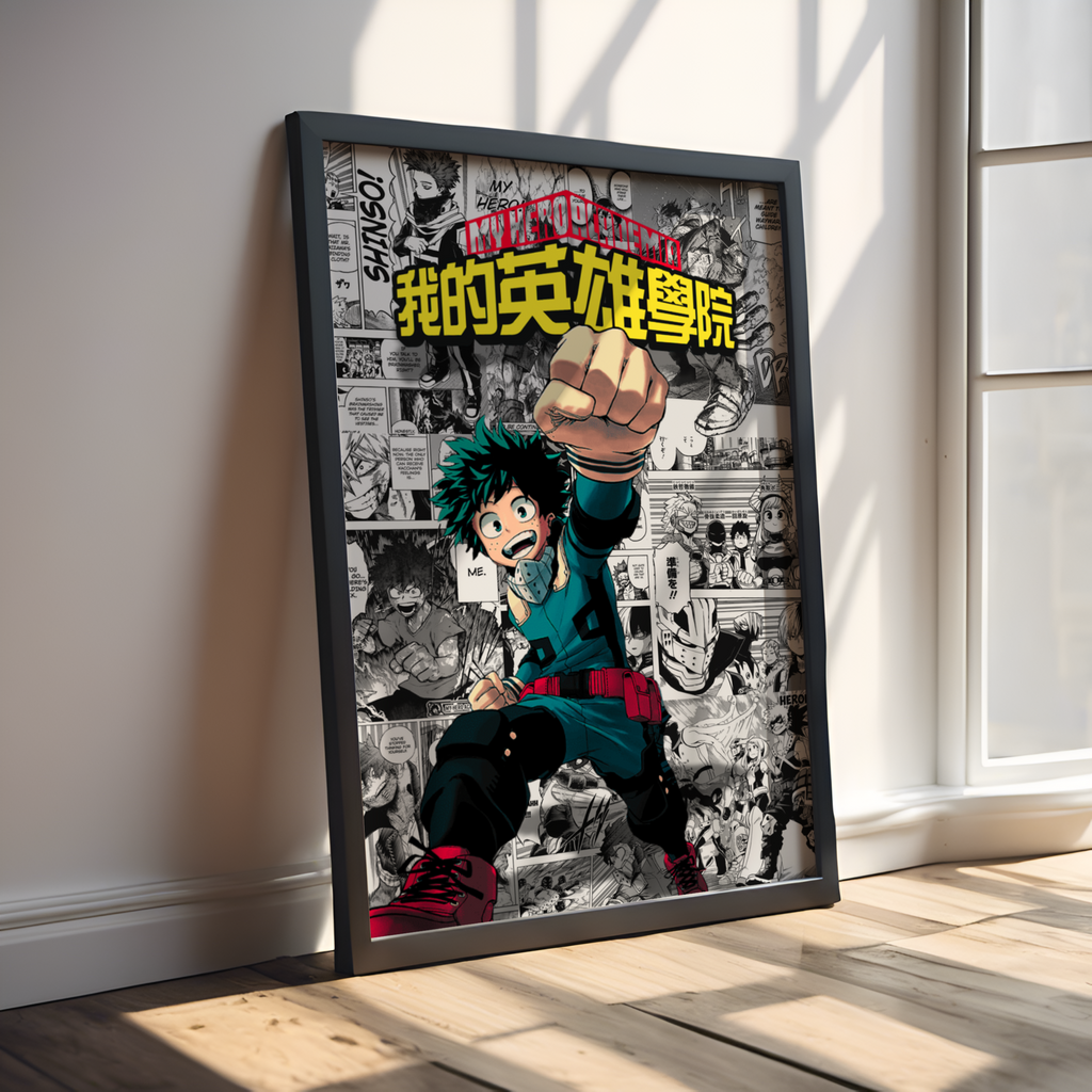 My Hero Academia Deku Digital Poster – Anime Manga Wall Art (