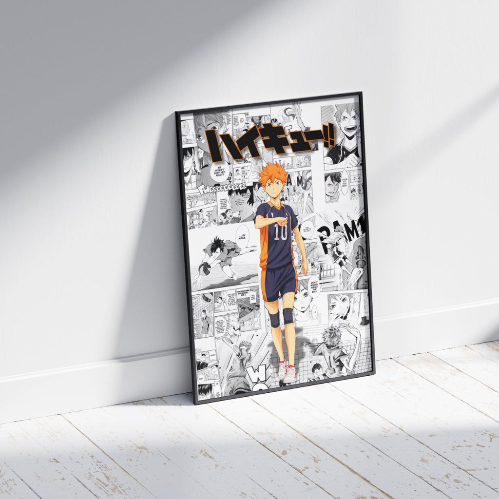 Haikyuu Shoyo Hinata Digital Poster – Anime Manga Volleyball Wall Art