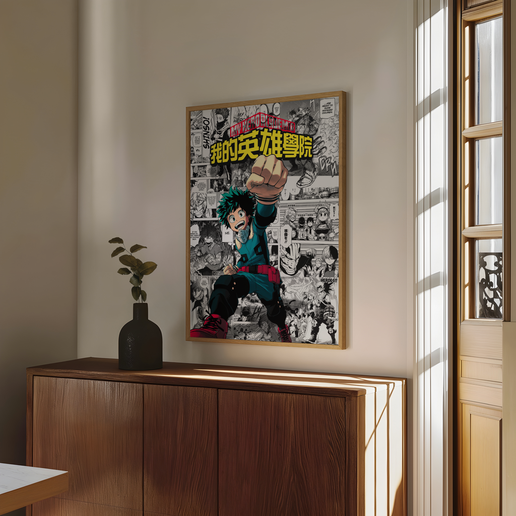 My Hero Academia Deku Digital Poster – Anime Manga Wall Art (