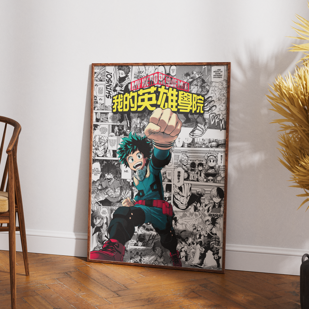 My Hero Academia Deku Digital Poster – Anime Manga Wall Art (