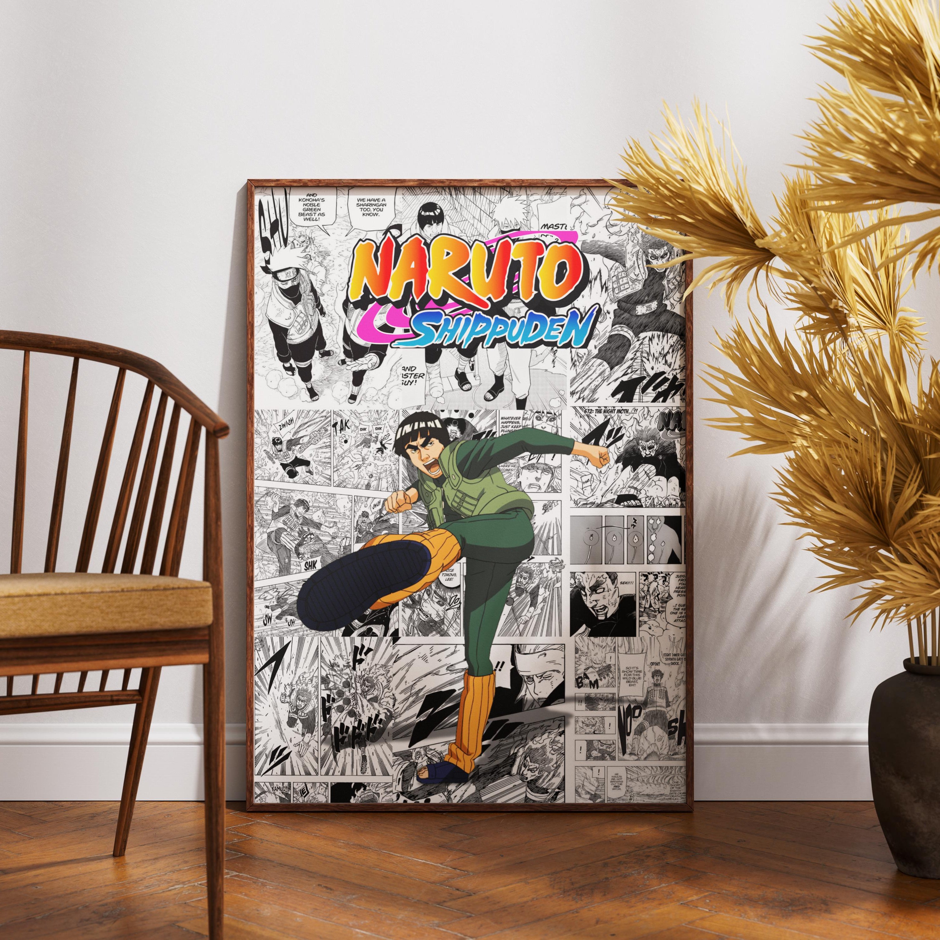 Naruto Shippuden Rock Lee Digital Poster – Anime Manga Wall Art Print
