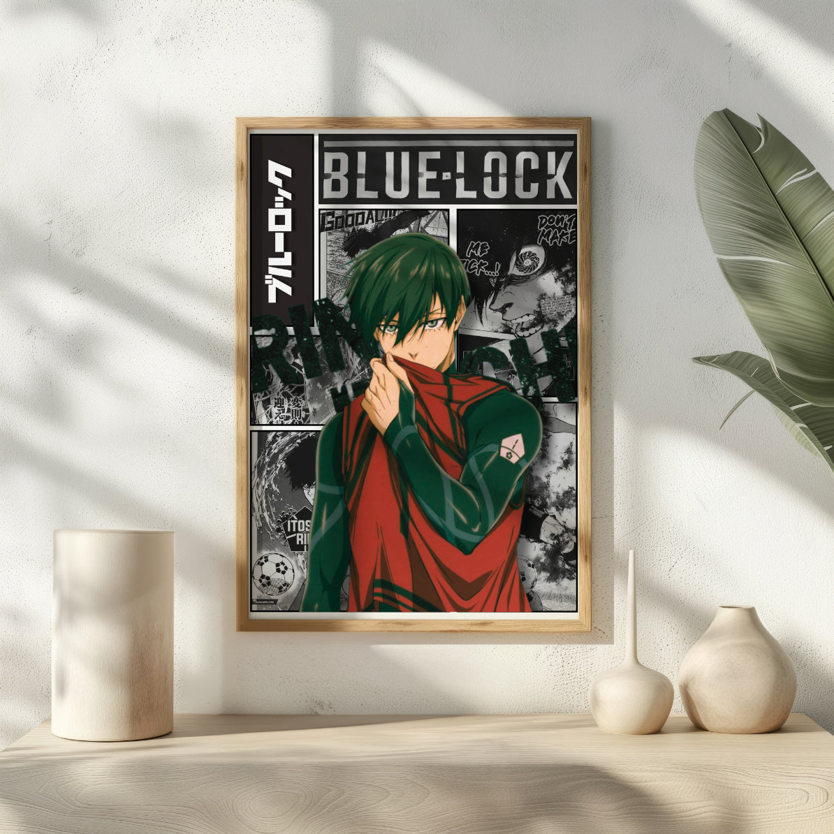 Blue Lock Rin Itoshi Digital Poster – Anime Manga Soccer Wall Art
