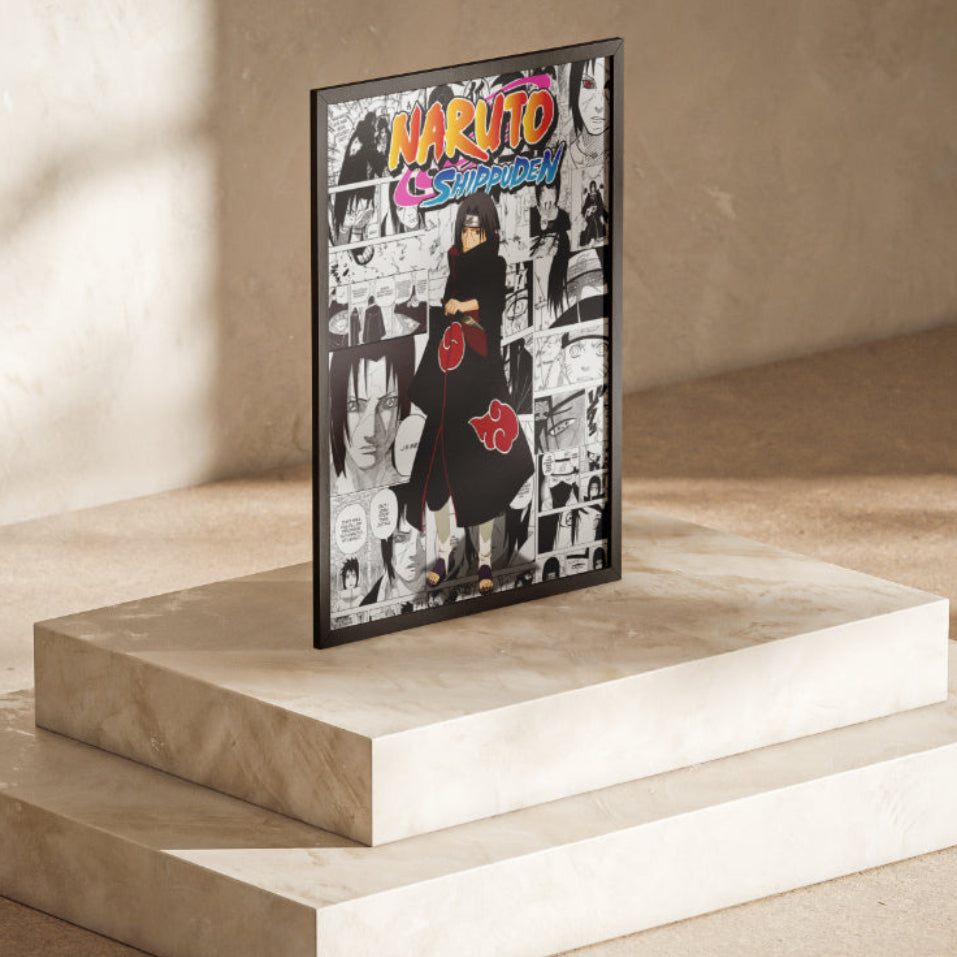 Naruto Shippuden Itachi Uchiha Digital Poster – Anime Manga Wall Art