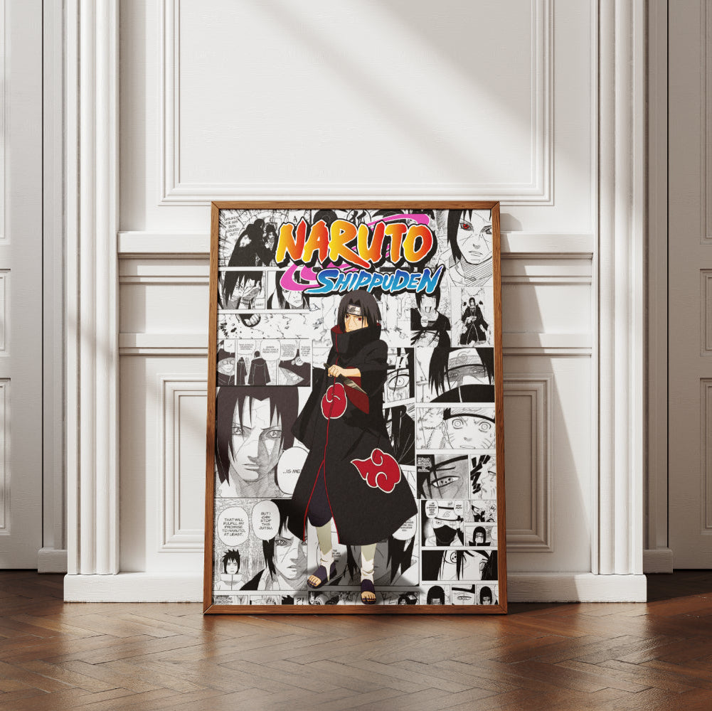 Naruto Shippuden Itachi Uchiha Digital Poster – Anime Manga Wall Art