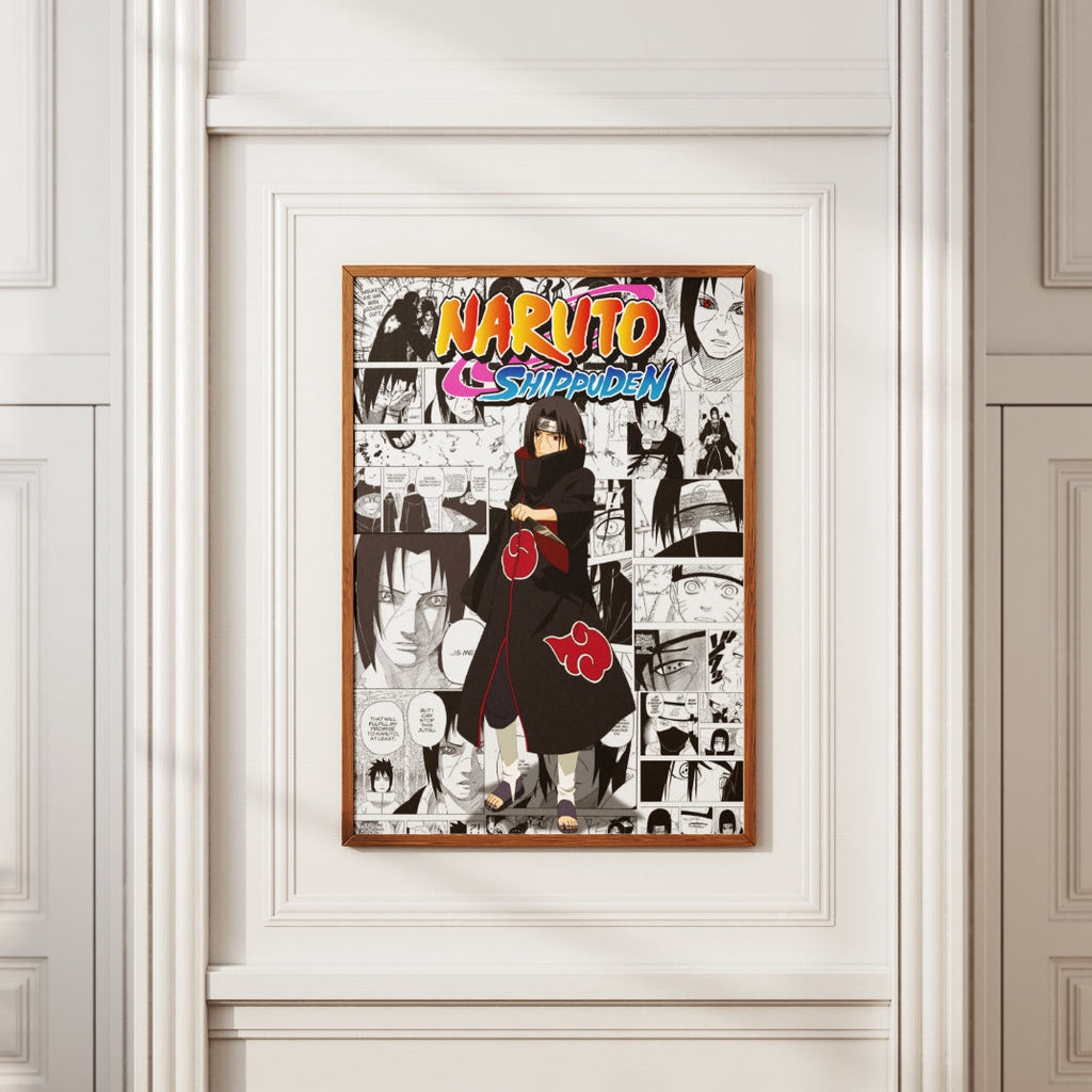 Naruto Shippuden Itachi Uchiha Digital Poster – Anime Manga Wall Art