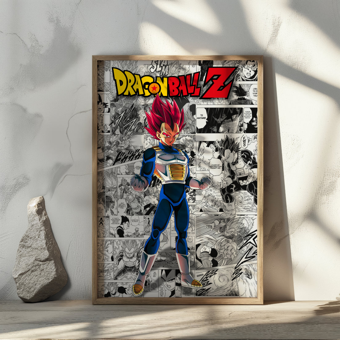 Dragon Ball Z Vegeta Digital Poster – Anime Manga Wall Art