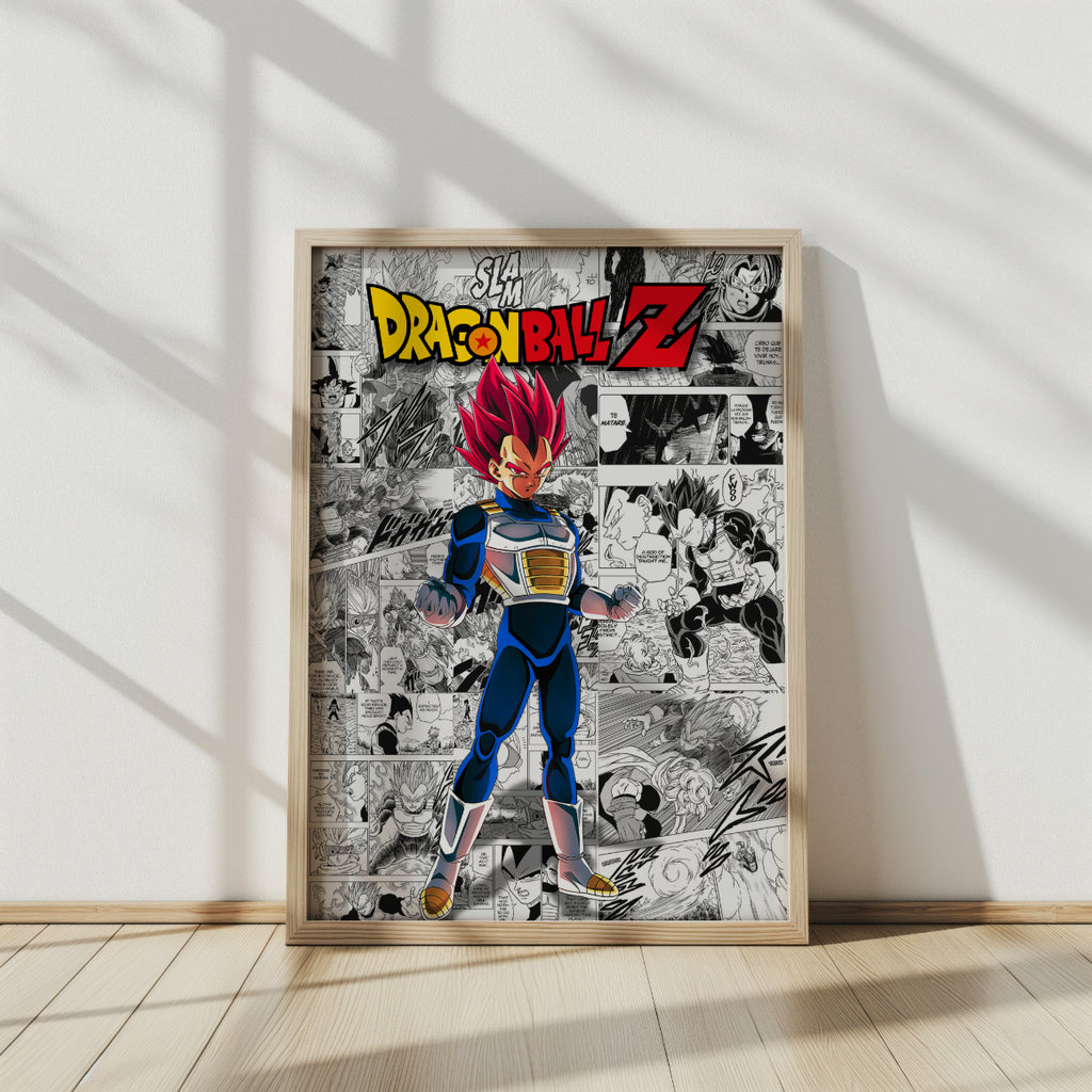 Dragon Ball Z Vegeta Digital Poster – Anime Manga Wall Art