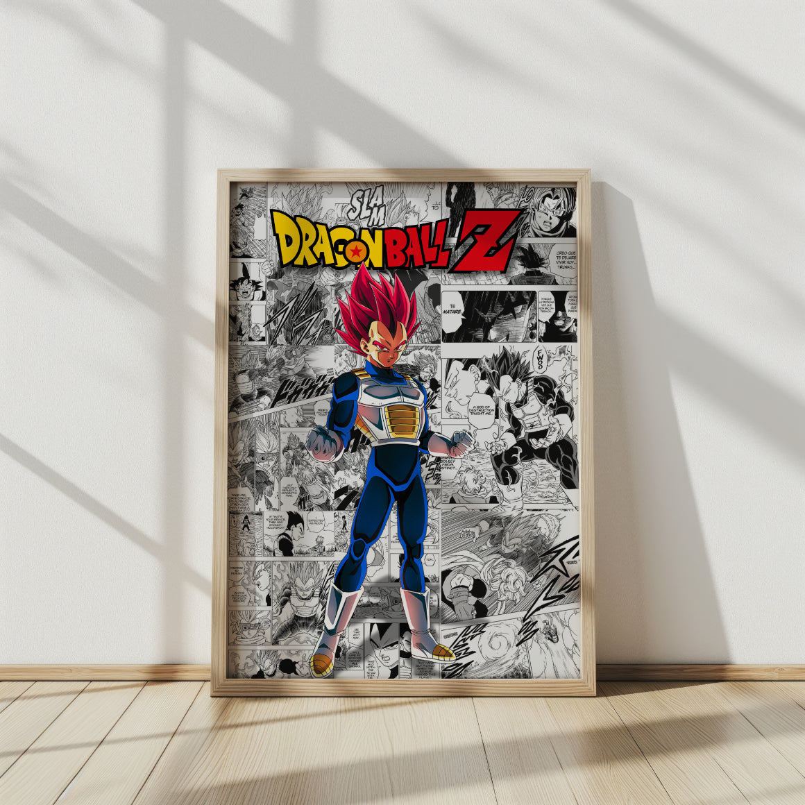 Dragon Ball Z Vegeta Digital Poster – Anime Manga Wall Art