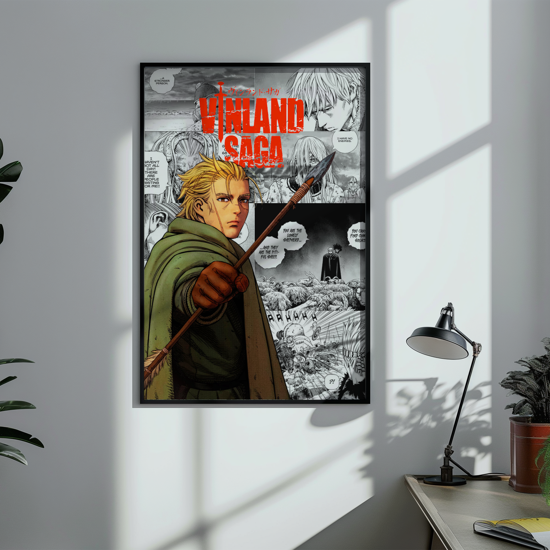 Vinland Saga Thorfinn Digital Poster – Viking Anime Manga Wall Art