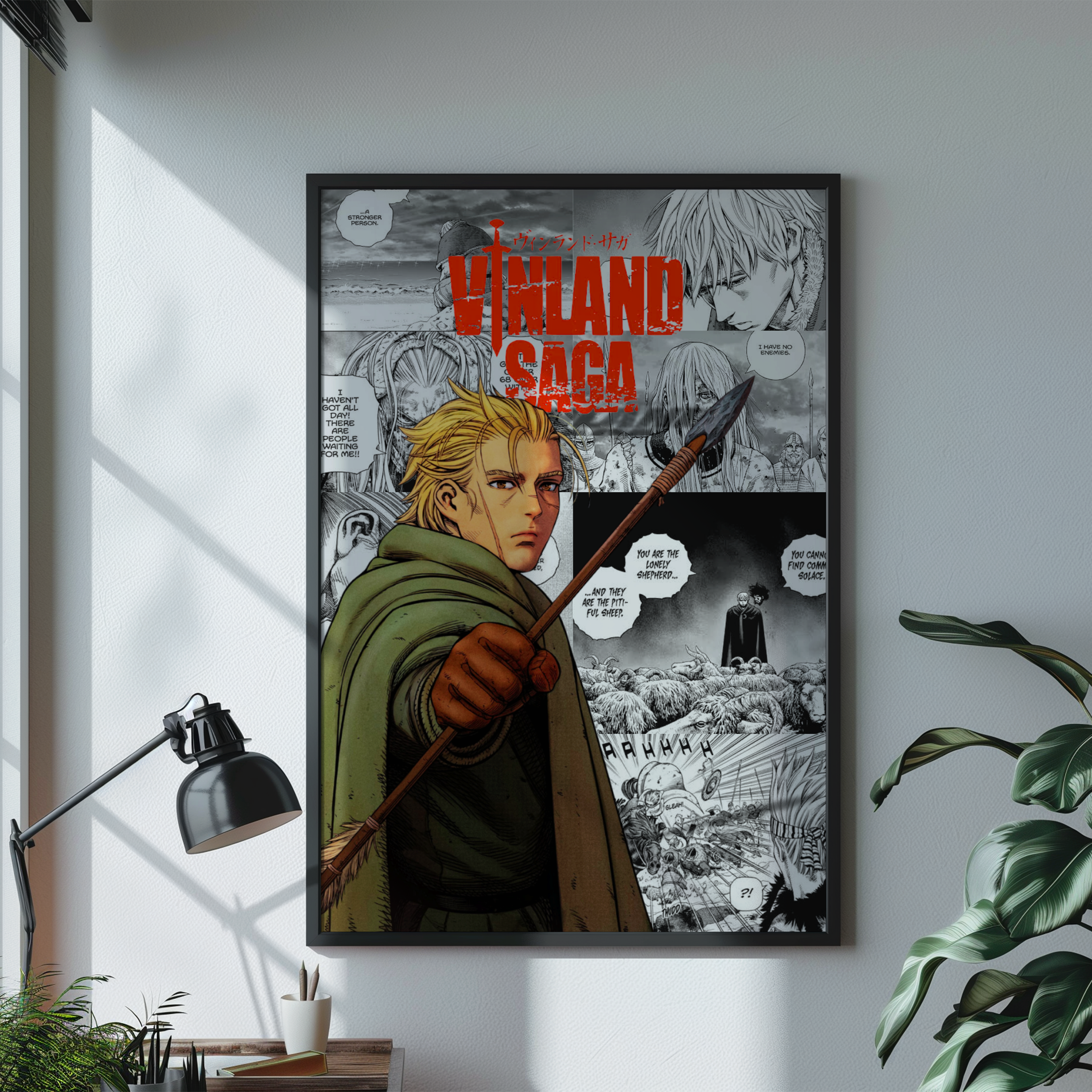 Vinland Saga Thorfinn Digital Poster – Viking Anime Manga Wall Art