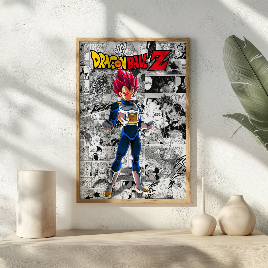 Dragon Ball Z Vegeta Digital Poster – Anime Manga Wall Art