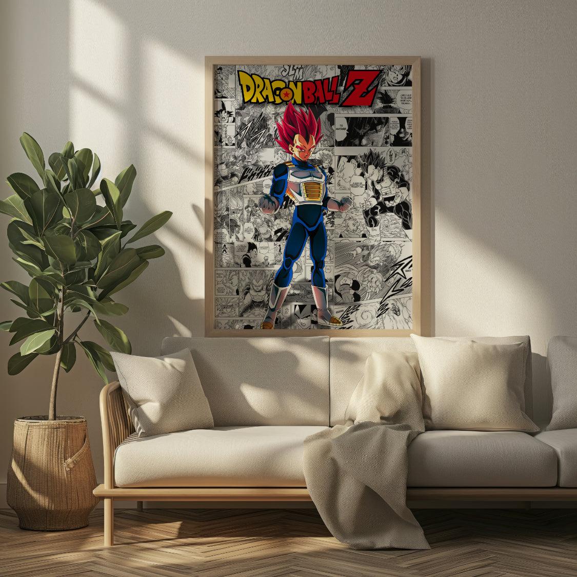 Dragon Ball Z Vegeta Digital Poster – Anime Manga Wall Art