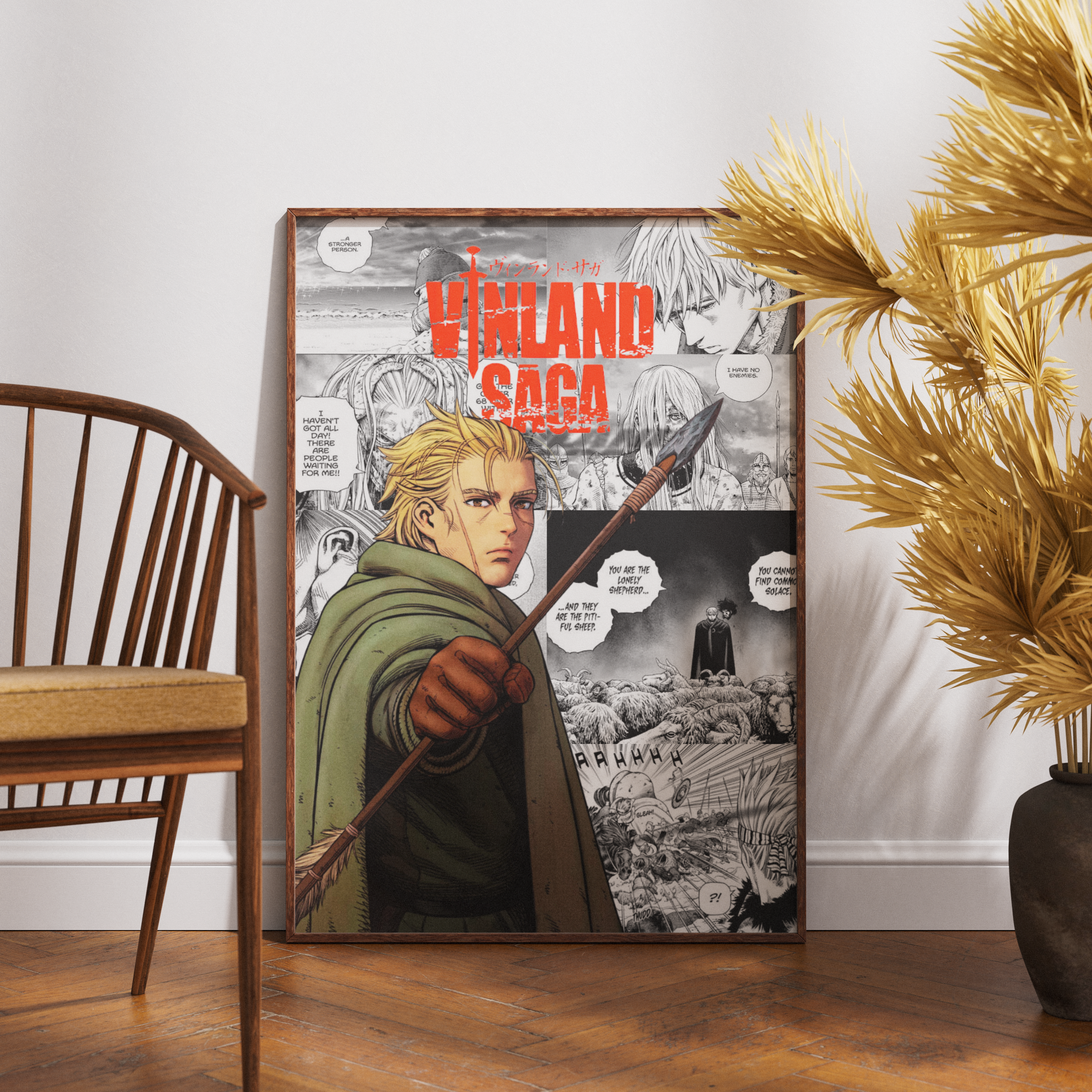 Vinland Saga Thorfinn Digital Poster – Viking Anime Manga Wall Art