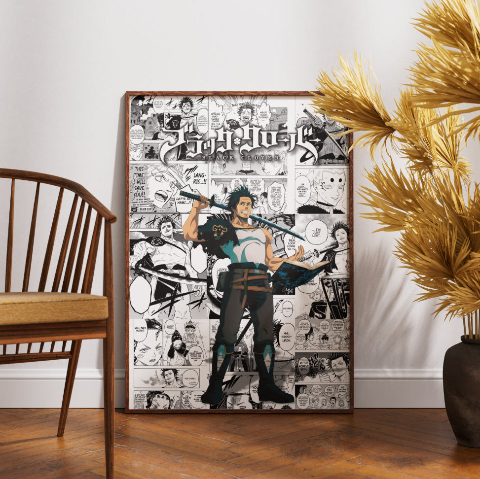 Black Clover Yami Sukehiro Digital Poster – Anime Manga Wall Art