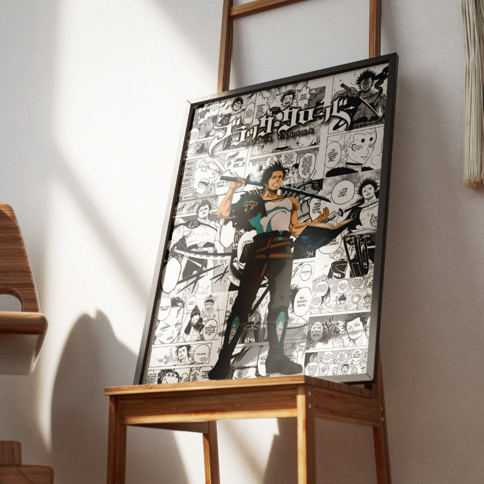Black Clover Yami Sukehiro Digital Poster – Anime Manga Wall Art