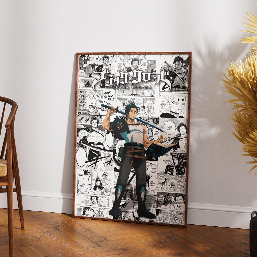 Black Clover Yami Sukehiro Digital Poster – Anime Manga Wall Art