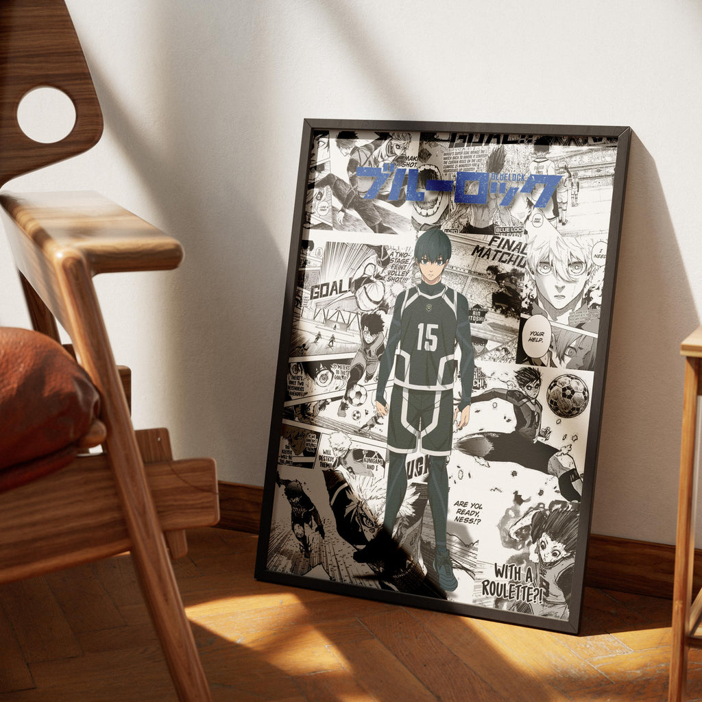 Blue Lock Isagi Yoichi Poster Printable – Anime Soccer Manga Wall Art