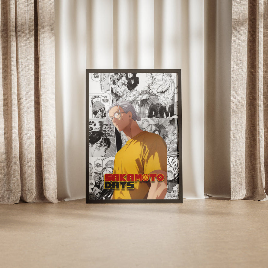 Sakamoto Days Taro Sakamoto Digital Poster – Anime Manga Wall Art