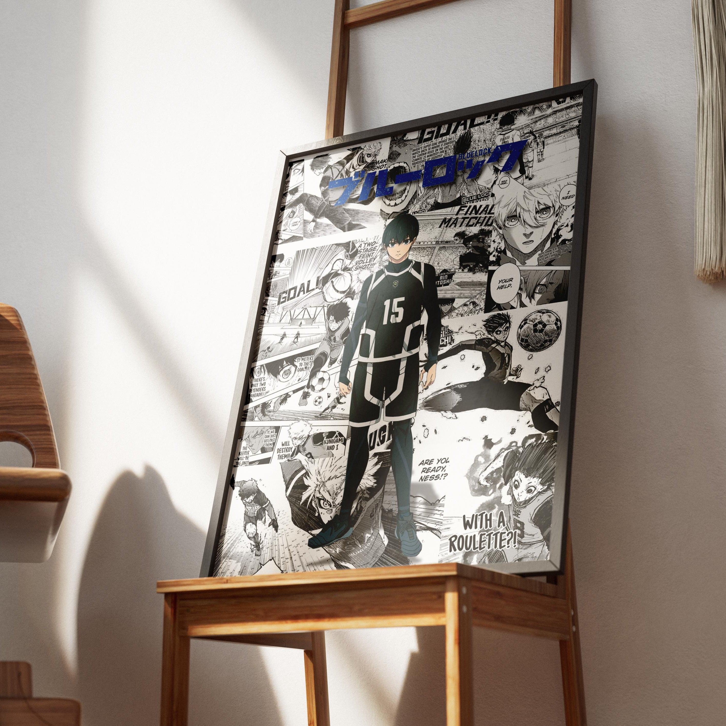 Blue Lock Isagi Yoichi Poster Printable – Anime Soccer Manga Wall Art