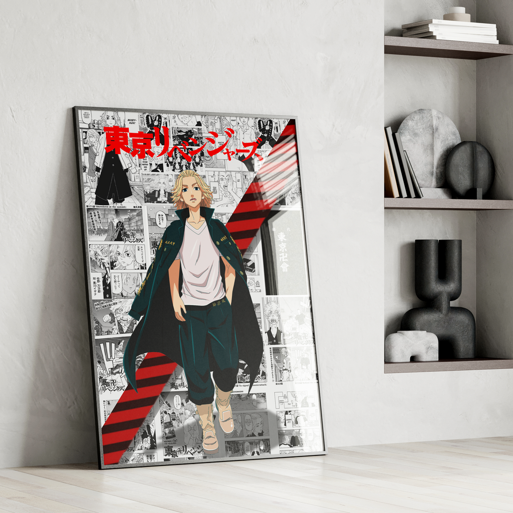Tokyo Revengers Mikey Anime Poster – Manga Panel Digital Wall Art