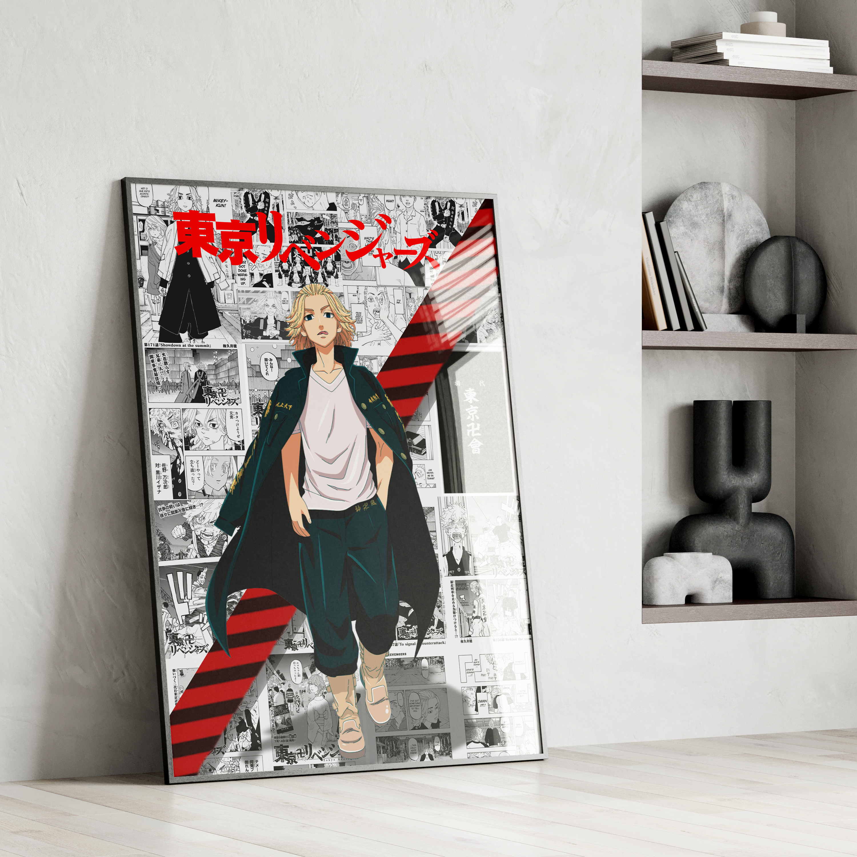 Tokyo Revengers Mikey Anime Poster – Manga Panel Digital Wall Art