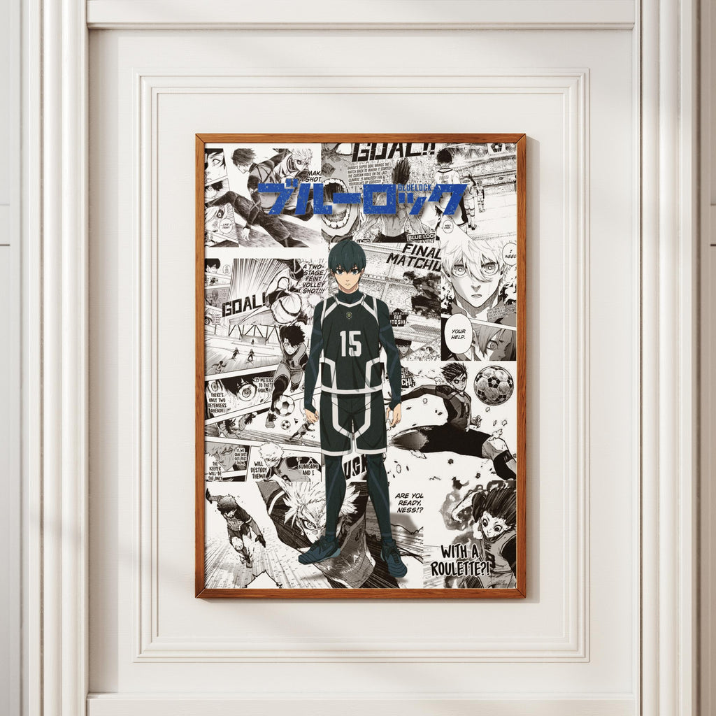 Blue Lock Isagi Yoichi Poster Printable – Anime Soccer Manga Wall Art