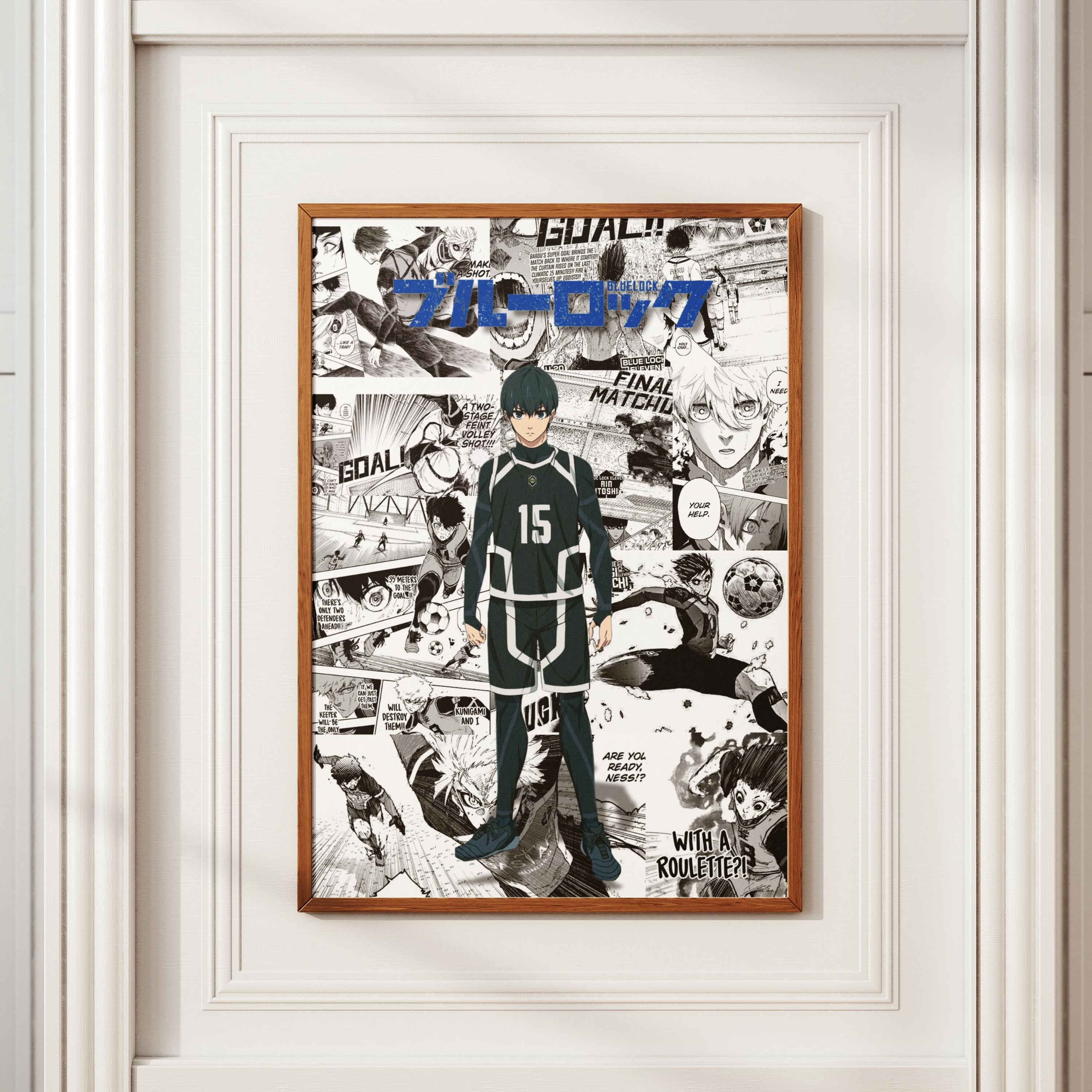 Blue Lock Isagi Yoichi Poster Printable – Anime Soccer Manga Wall Art