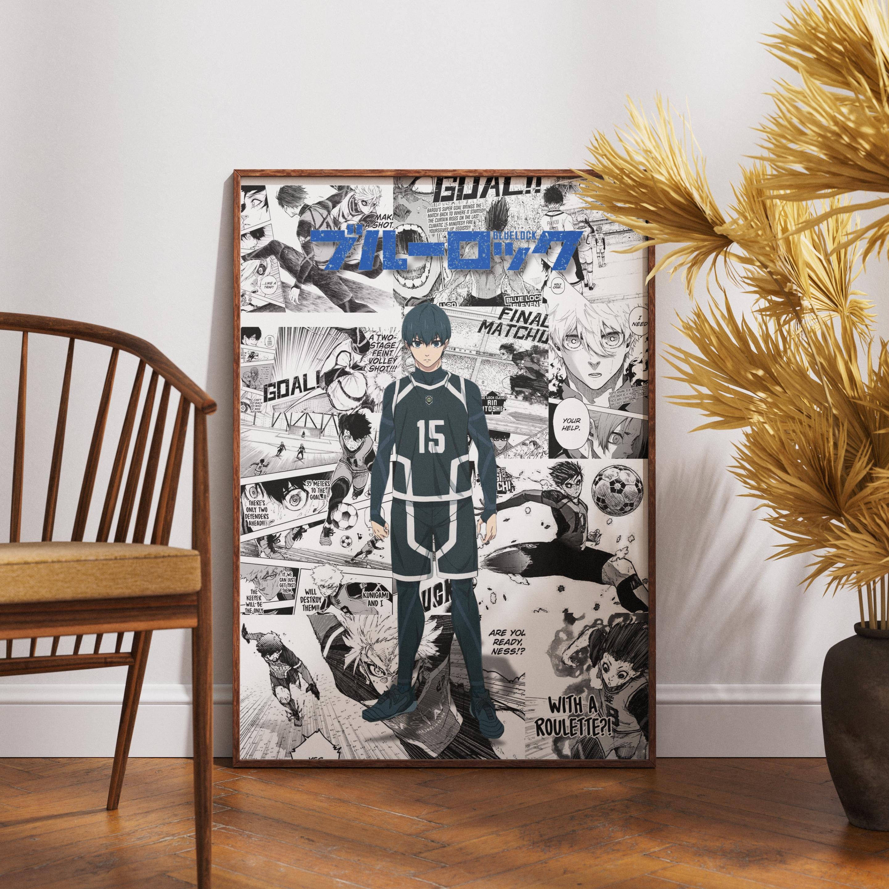 Blue Lock Isagi Yoichi Poster Printable – Anime Soccer Manga Wall Art