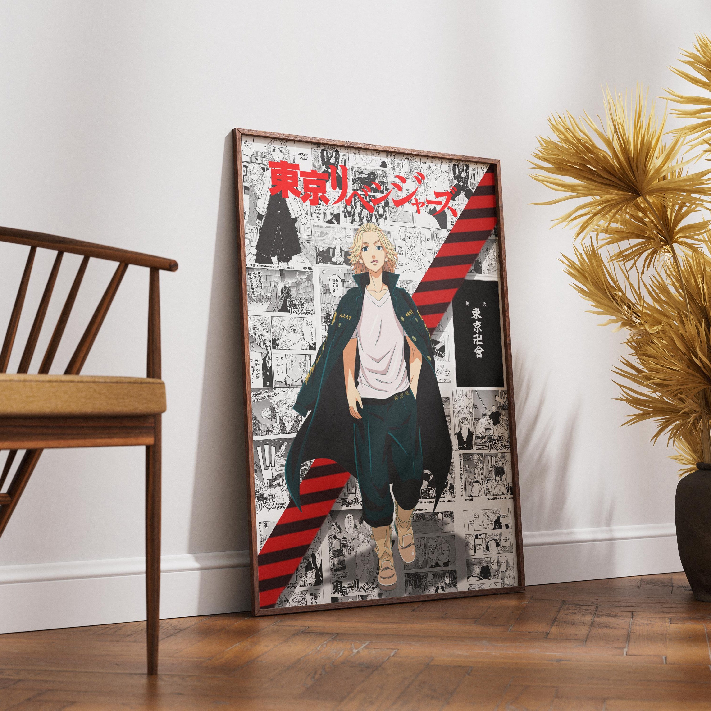 Tokyo Revengers Mikey Anime Poster – Manga Panel Digital Wall Art